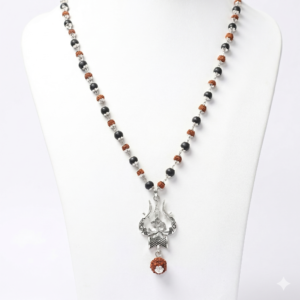 rudraksha-karungali-mala-silver-cap-shiv-trishul-rudraksha-pendant