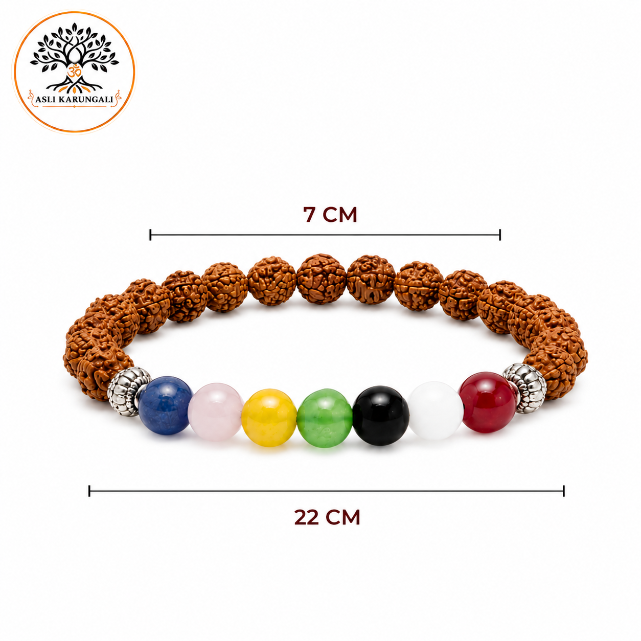 7 Chakra Rudraksha Bracelet - Image 2