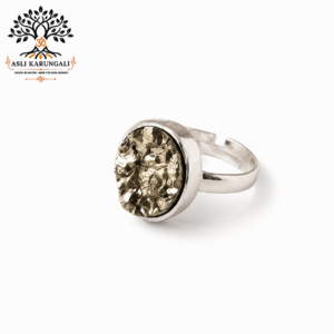 Dhanam Pyrite Raw Stone Ring