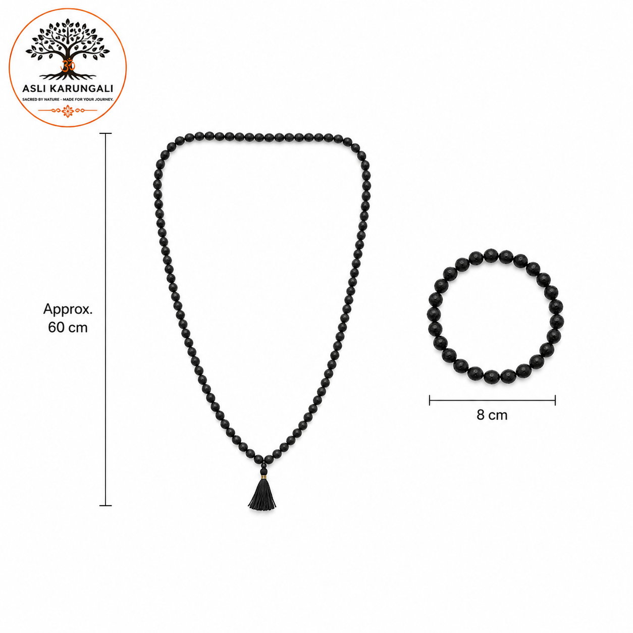 Lava Stone Mala & Bracelet Combo - Image 2