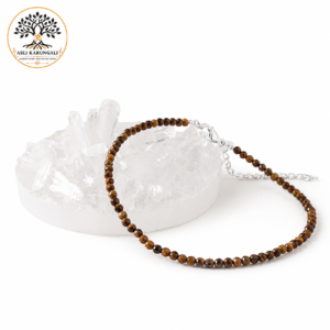 Tiger Eye Anklet for Confidence and Courage