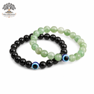 Ultimate Nazar Shield: Black Obsidian & Green Aventurine Healing Combo