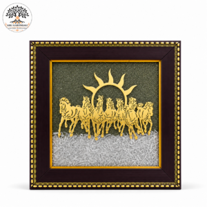 7 Horses on Pyrite & Selenite Dust Frame