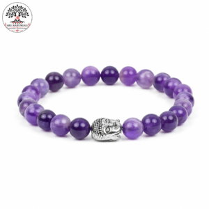Amethyst Stone Bracelet with Natural Gemstone Beads