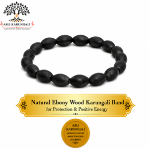 Natural Ebony Wood Karungali Band for Protection & Positive Energy