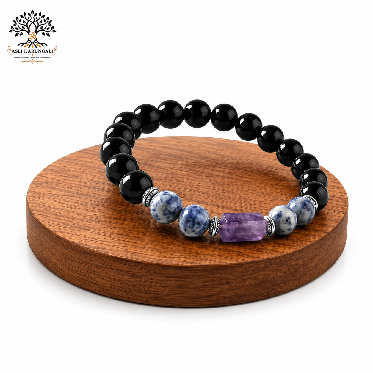 Aquarius (Kumbh Rashi) Stone Bracelet with Natural Gemstone Beads