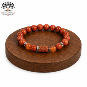 Aries (Mesh Rashi) Stone Bracelet with Natural Gemstone Beads