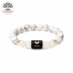 Cancer (Kark Rashi) Howlite & Milky Quartz Bracelet