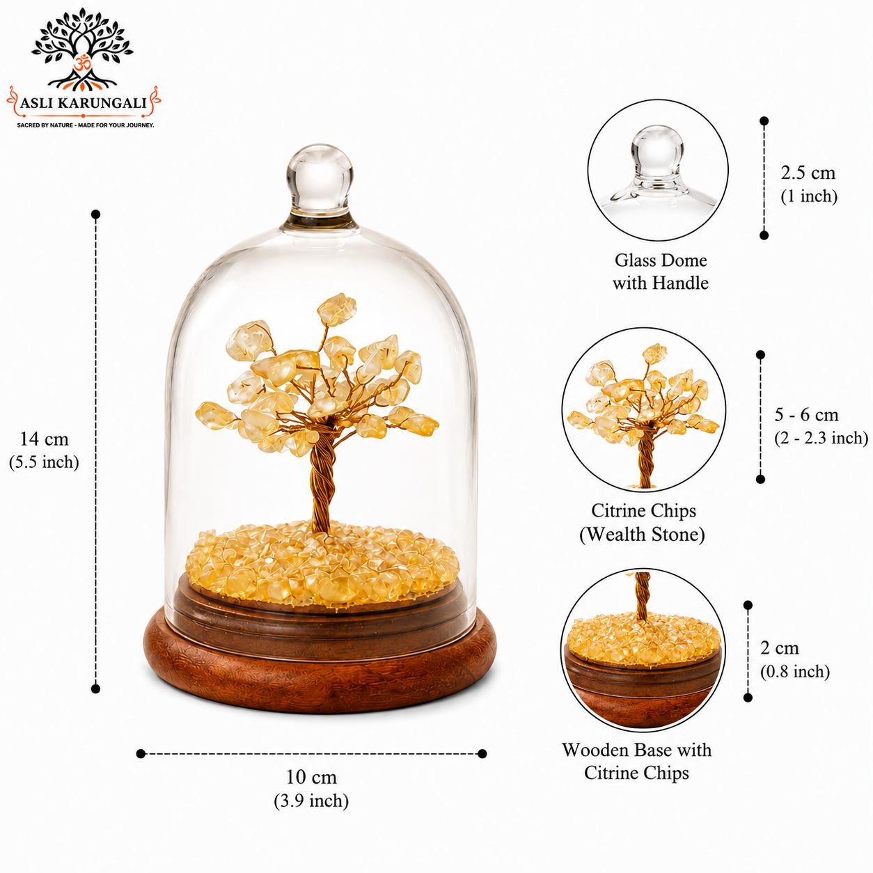 Citrine Dome Tree for Wealth, Prosperity & Financial Abundance - Image 2