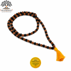 Divya Raksha Rudraksha & Karungali Mala 8mm – 108 Beads