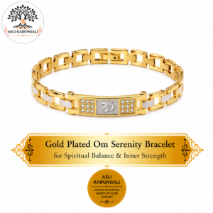 Gold Plated Om Serenity Bracelet for Spiritual Balance & Inner Strength