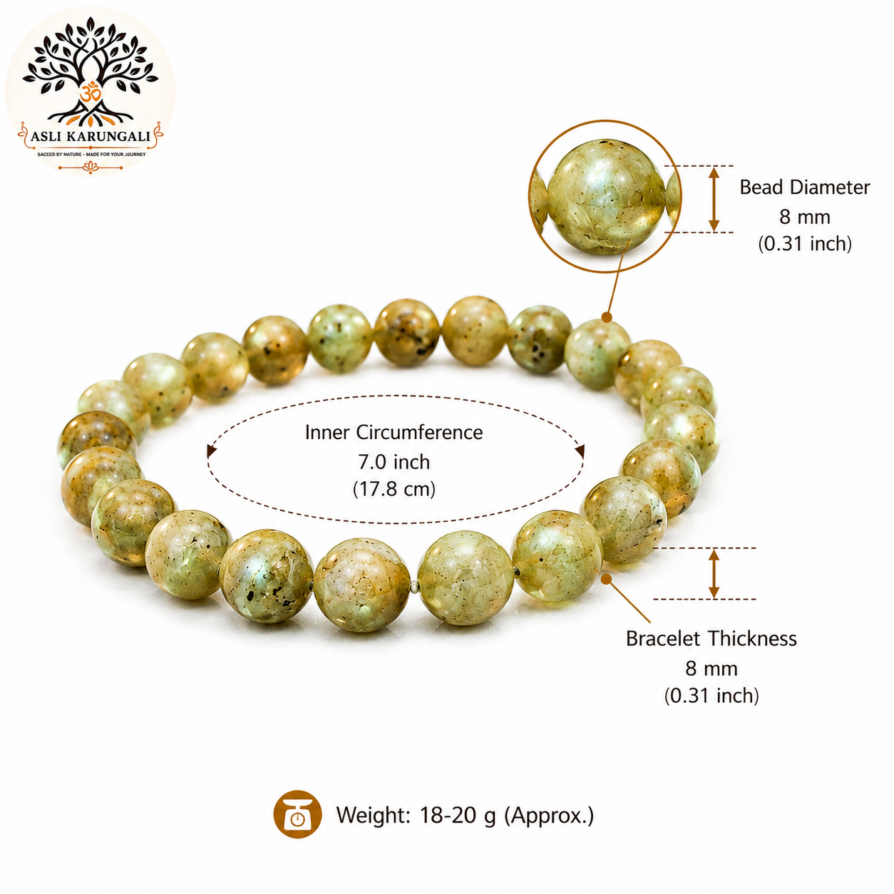 Labradorite Stone Bracelet for Protection, Intuition & Transformation - Image 3