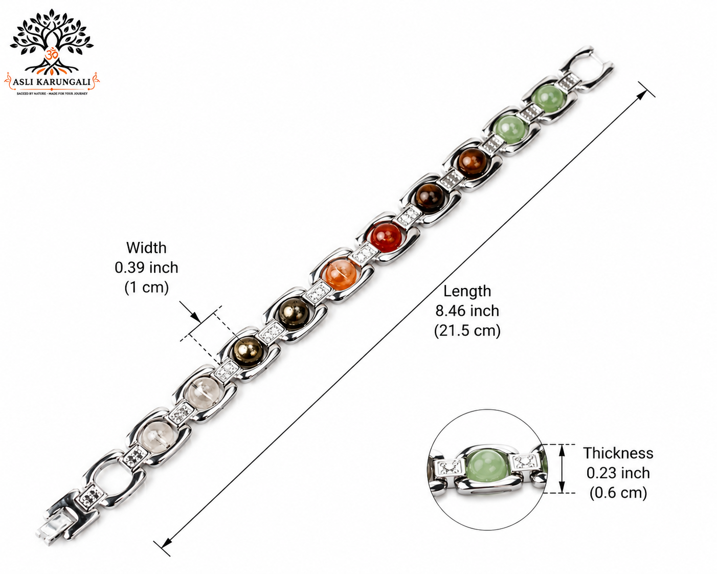 Dhan Yog Bracelet for Abundance, Prosperity & Good Luck (Silver) - Image 2