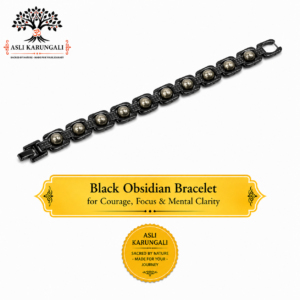 Black Metal Raw Pyrite Bracelet for Wealth, Prosperity & Confidence