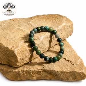 Moss Agate Stone Bracelet with Natural Gemstone Beads