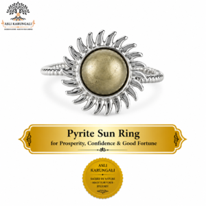 Pyrite Sun Ring for Prosperity, Confidence & Good Fortune