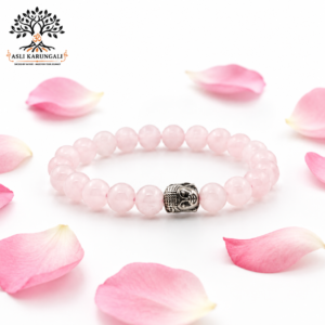 Rose Quartz Stone Bracelet for Love, Peace & Happiness