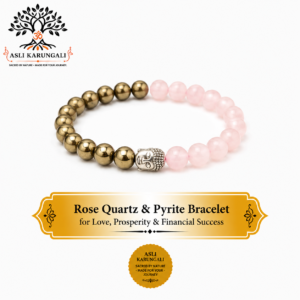 Rose Quartz & Pyrite Bracelet for Love, Prosperity & Financial Success