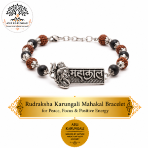 Rudraksha Karungali Mahakal Bracelet for Peace, Focus & Positive Energy
