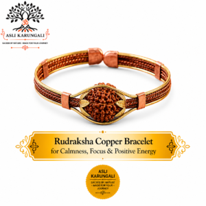 Rudraksha Copper Bracelet for Calmness, Focus & Positive Energy