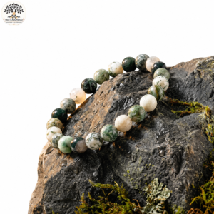 Tree Agate Stone Bracelet with Natural Gemstone Beads