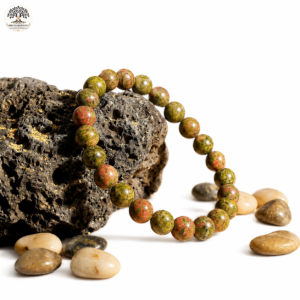 Unakite Stone Bracelet with Natural Gemstone Beads
