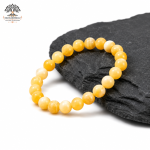 Yellow Calcite Stone Bracelet with Natural Gemstone Beads