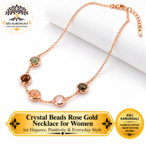 Crystal Beads Rose Gold Necklace for Women