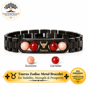 Taurus Zodiac Metal Bracelet for Stability, Strength & Prosperity