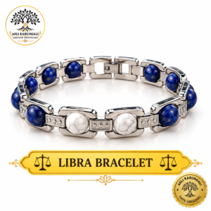 Libra Bracelet with Lapis Lazuli & Howlite for Balance, Peace & Clarity