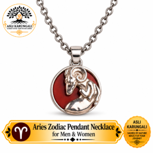 Aries (मेष राशि) Red Jasper Stone Pendant Necklace for Men & Women