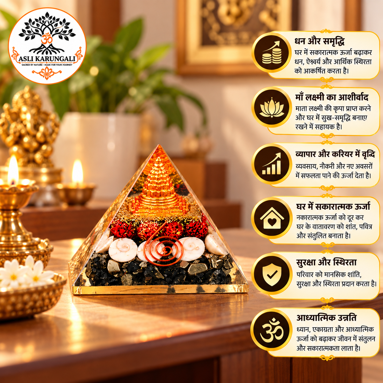 Lakshmi Yantra Pyramid for Wealth & Prosperity - Image 3