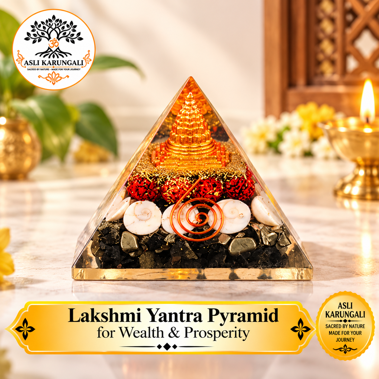 Lakshmi Yantra Pyramid for Wealth and Prosperity
