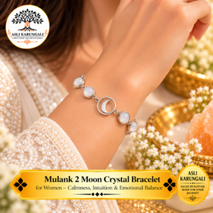 Mulank 2 Moon Crystal Bracelet for Women for Calmness, Intuition and Emotional Balance