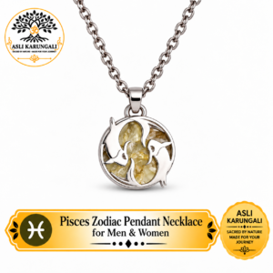 Pisces (मीन राशि) Citrine Stone Pendant Necklace for Men & Women