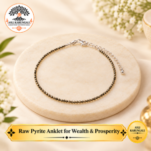 Raw Pyrite Anklet for Wealth and Prosperity
